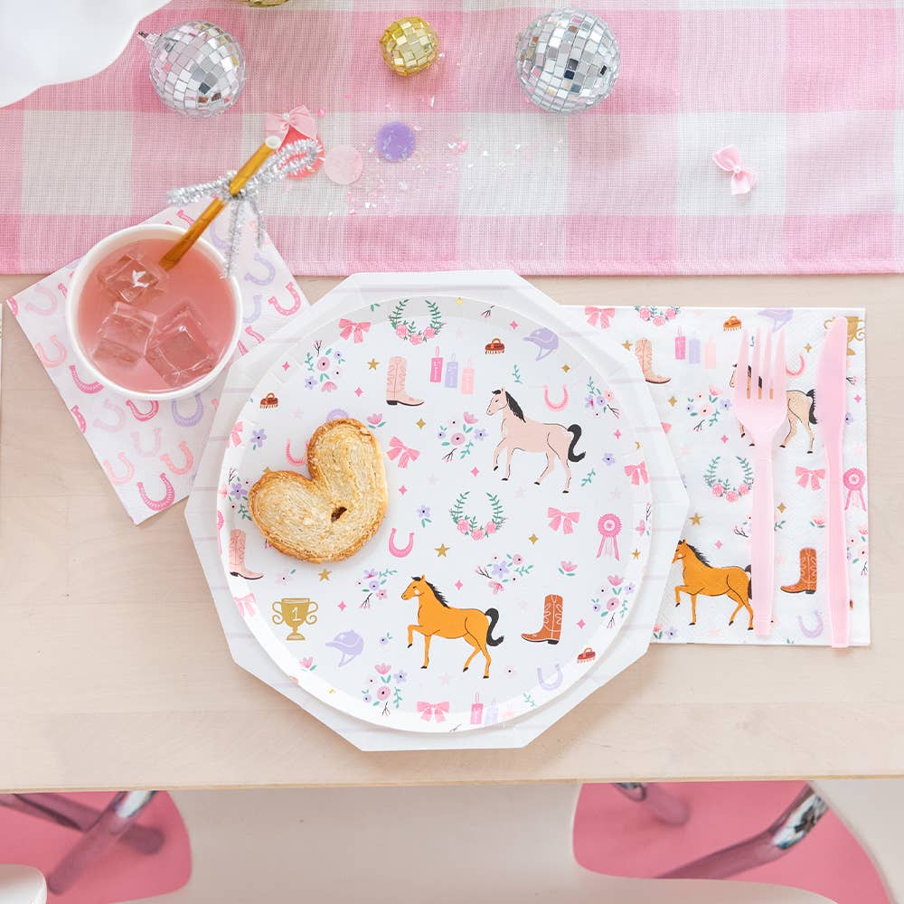 Pony Tales Paper Party Plates 8" - bubblegum market