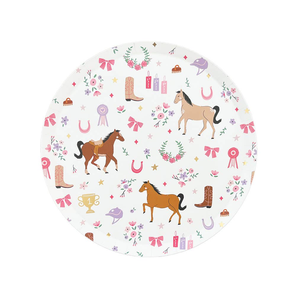 Pony Tales Paper Party Plates 8" - bubblegum market