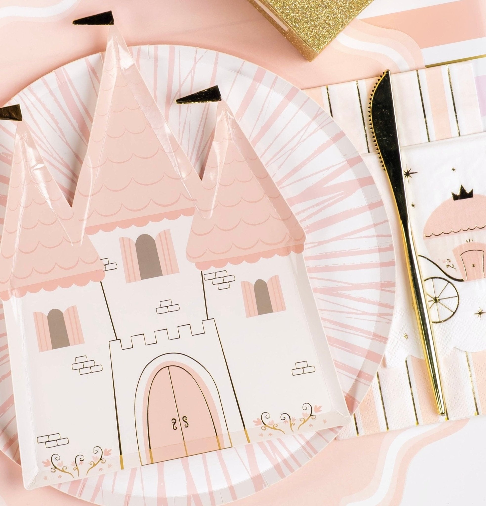 Princess Castle Paper Plates 9.5" - bubblegum market