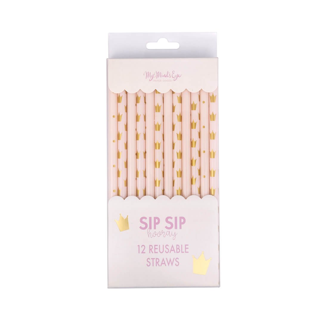 Princess Crown Reusable Straws - bubblegum market
