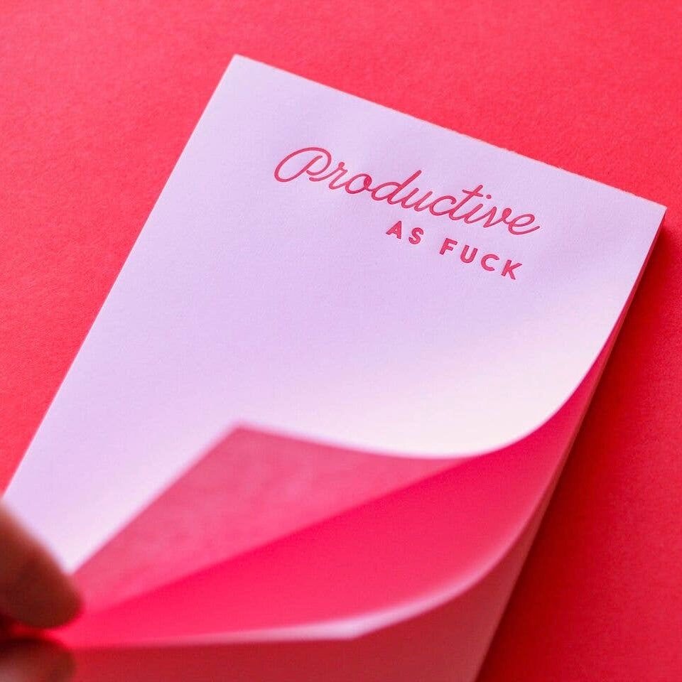 Productive AF Notepad - bubblegum market