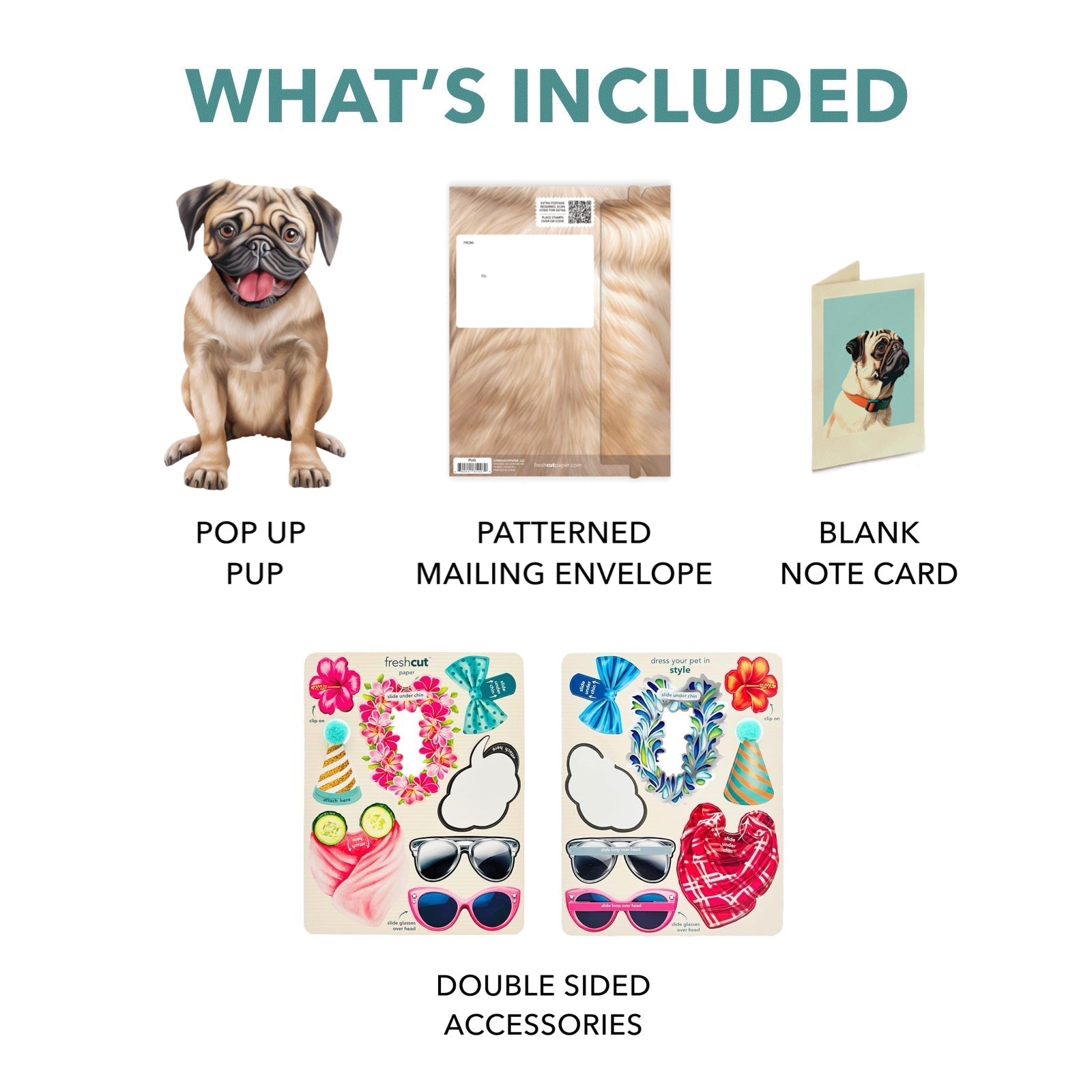Pug Pop - Up Pet Card - bubblegum market