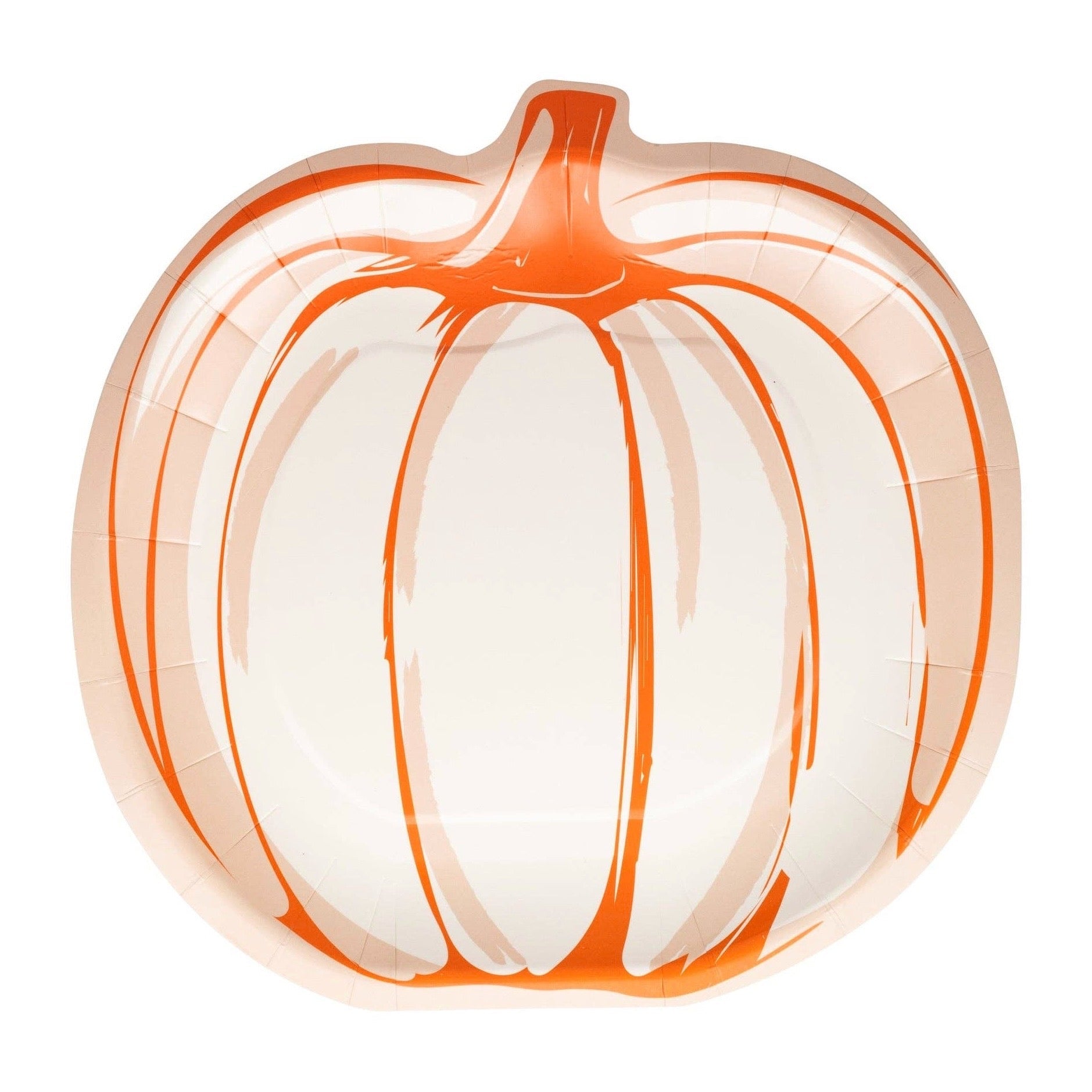 Pumpkin Shaped Paper Plate 9" - bubblegum market