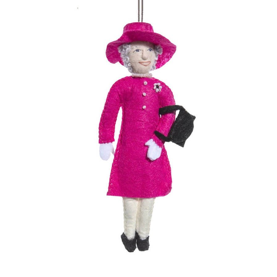Queen Elizabeth with Magenta Dress Ornament - bubblegum market