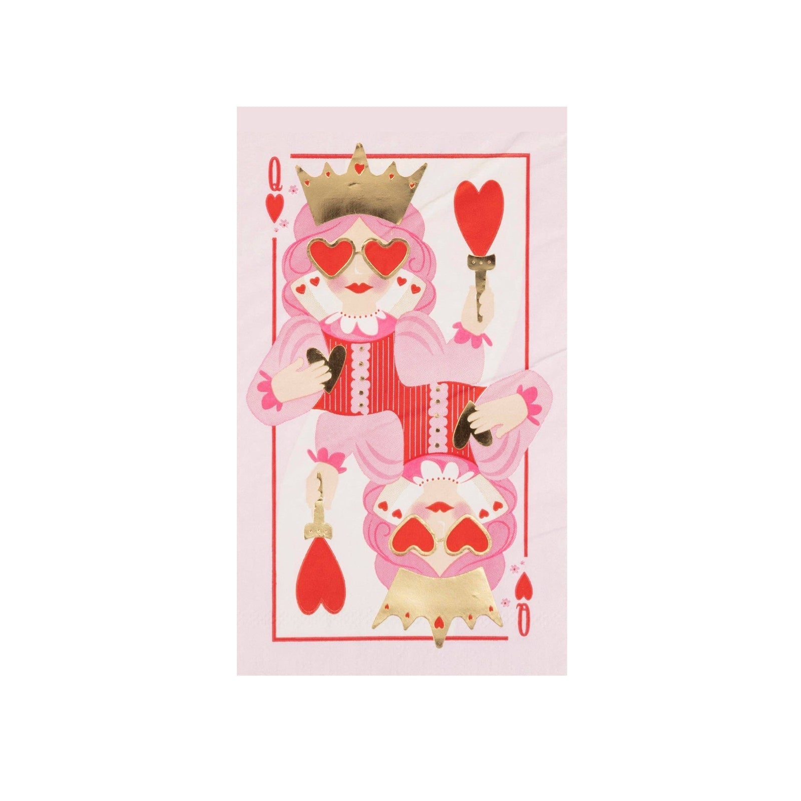 Queen of Hearts Dinner Napkins - bubblegum market