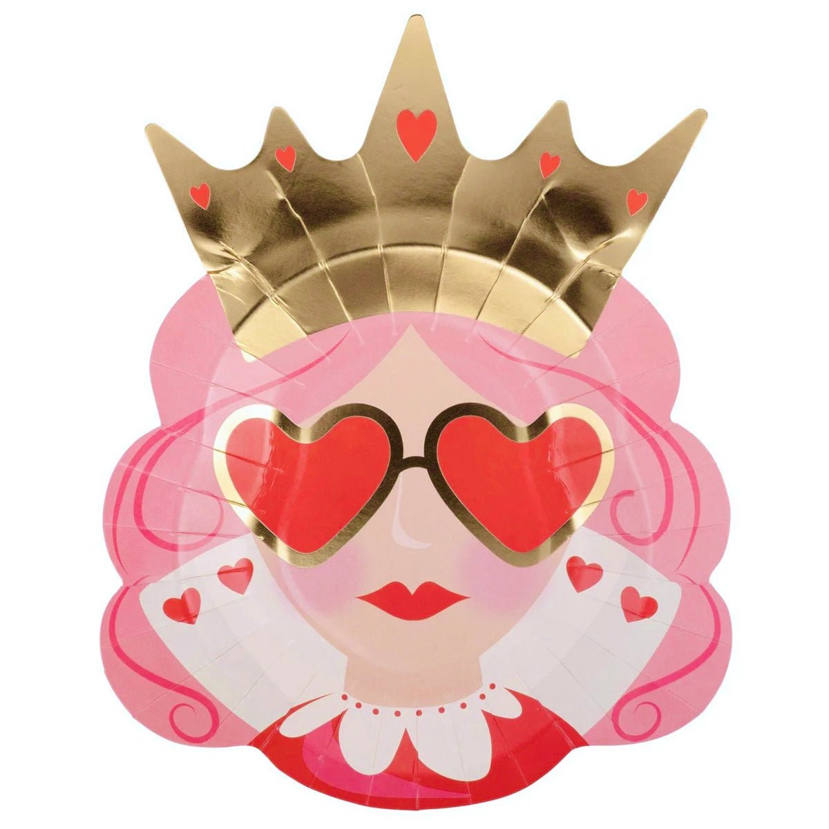 Queen of Hearts Paper Plates 10" - bubblegum market