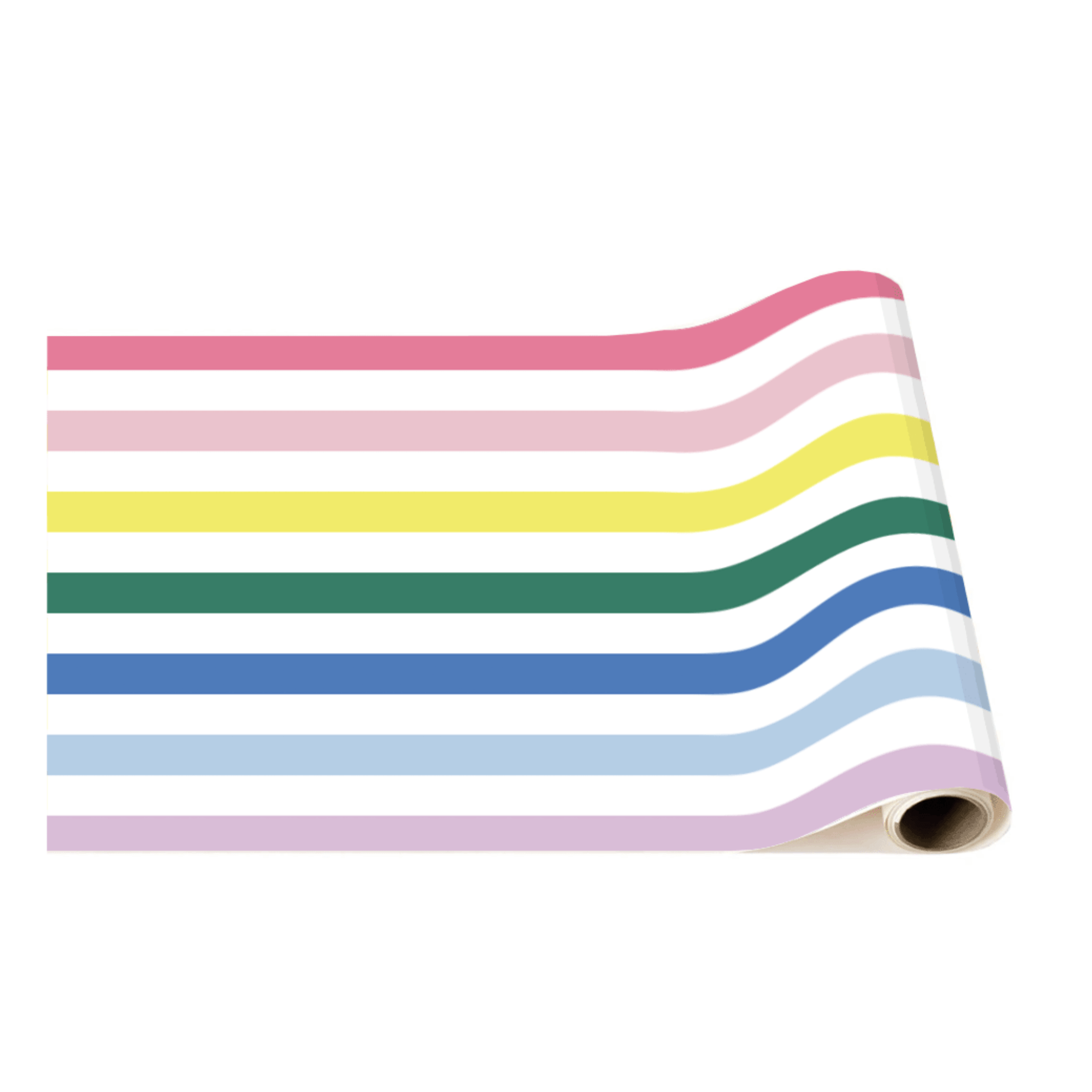 Rainbow Cabana Stripe Table Runner - bubblegum market