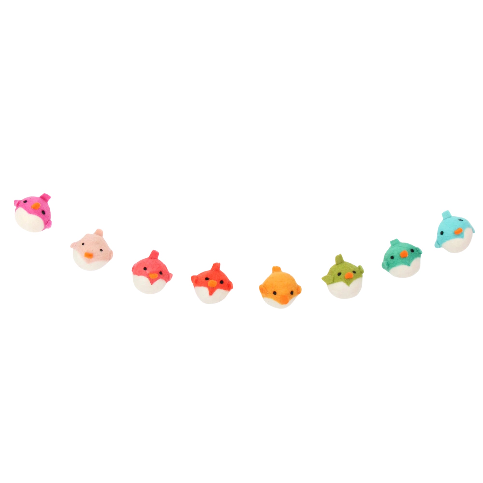 Rainbow Easter Chicks Felt Garland - bubblegum market