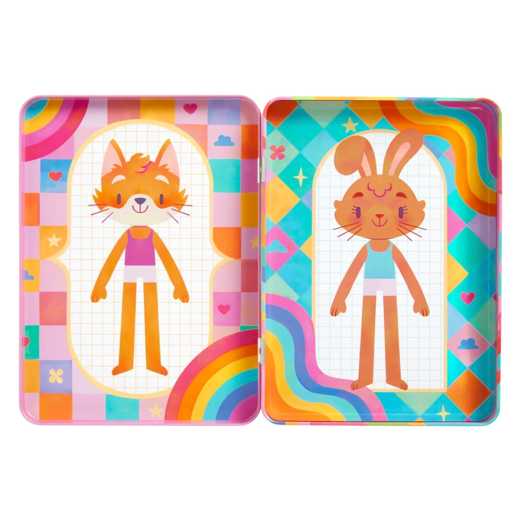 Rainbow Fashion Magnetic Dress - Up Set features - bubblegum market