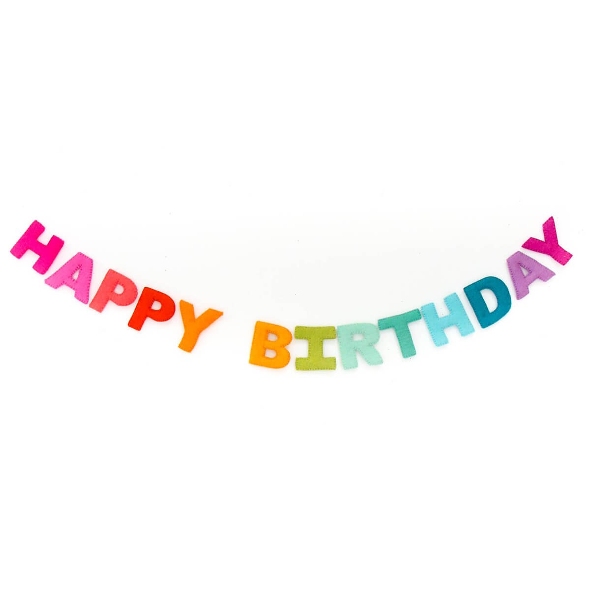 Rainbow HAPPY BIRTHDAY Felt Garland - bubblegum market