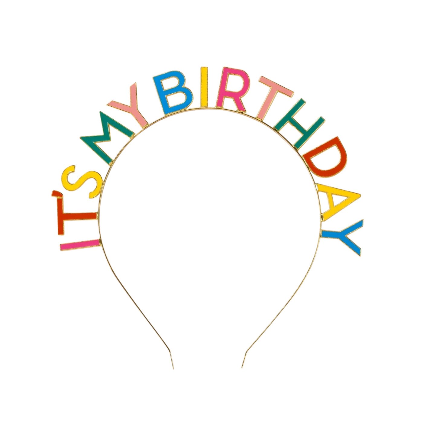 Rainbow 'It's My Birthday' Headband - bubblegum market