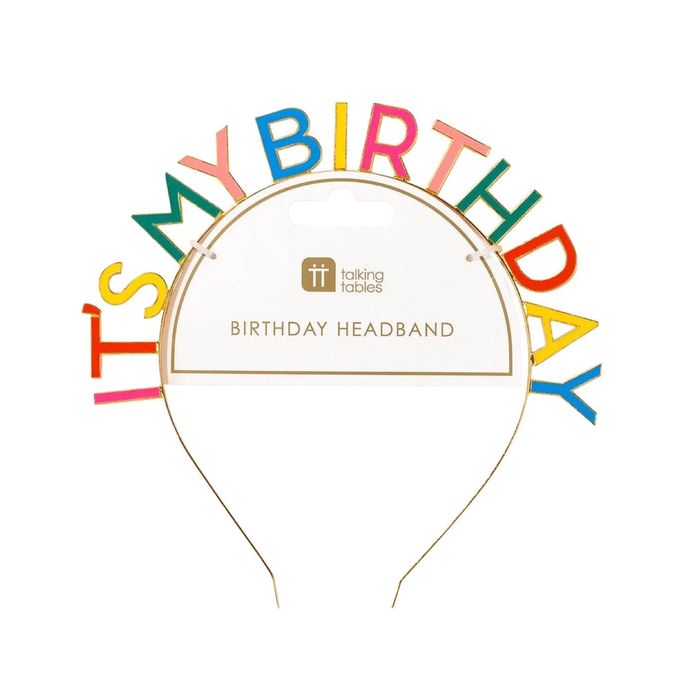 Rainbow 'It's My Birthday' Headband - bubblegum market