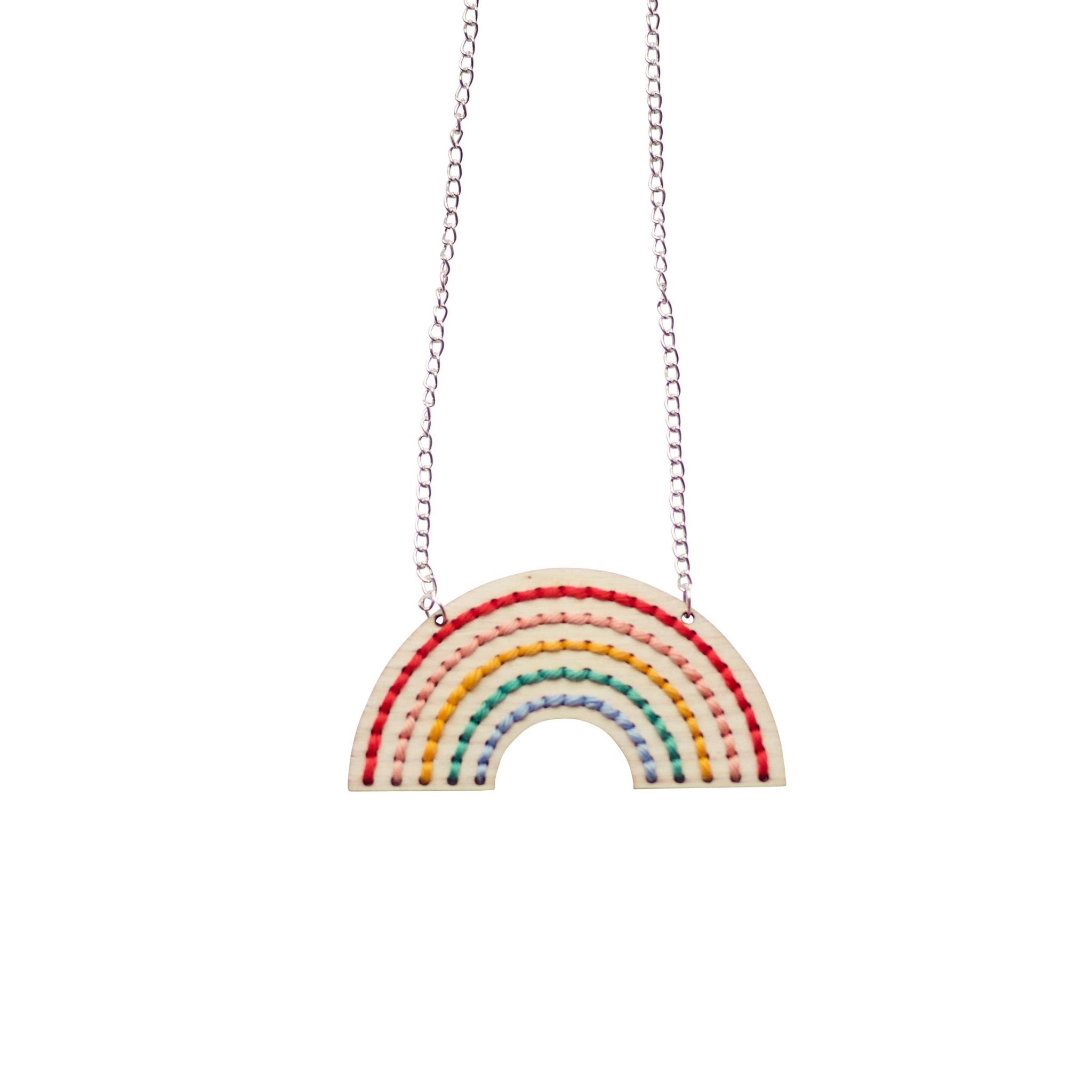 Rainbow Necklace Embroidery Board Kit - bubblegum market