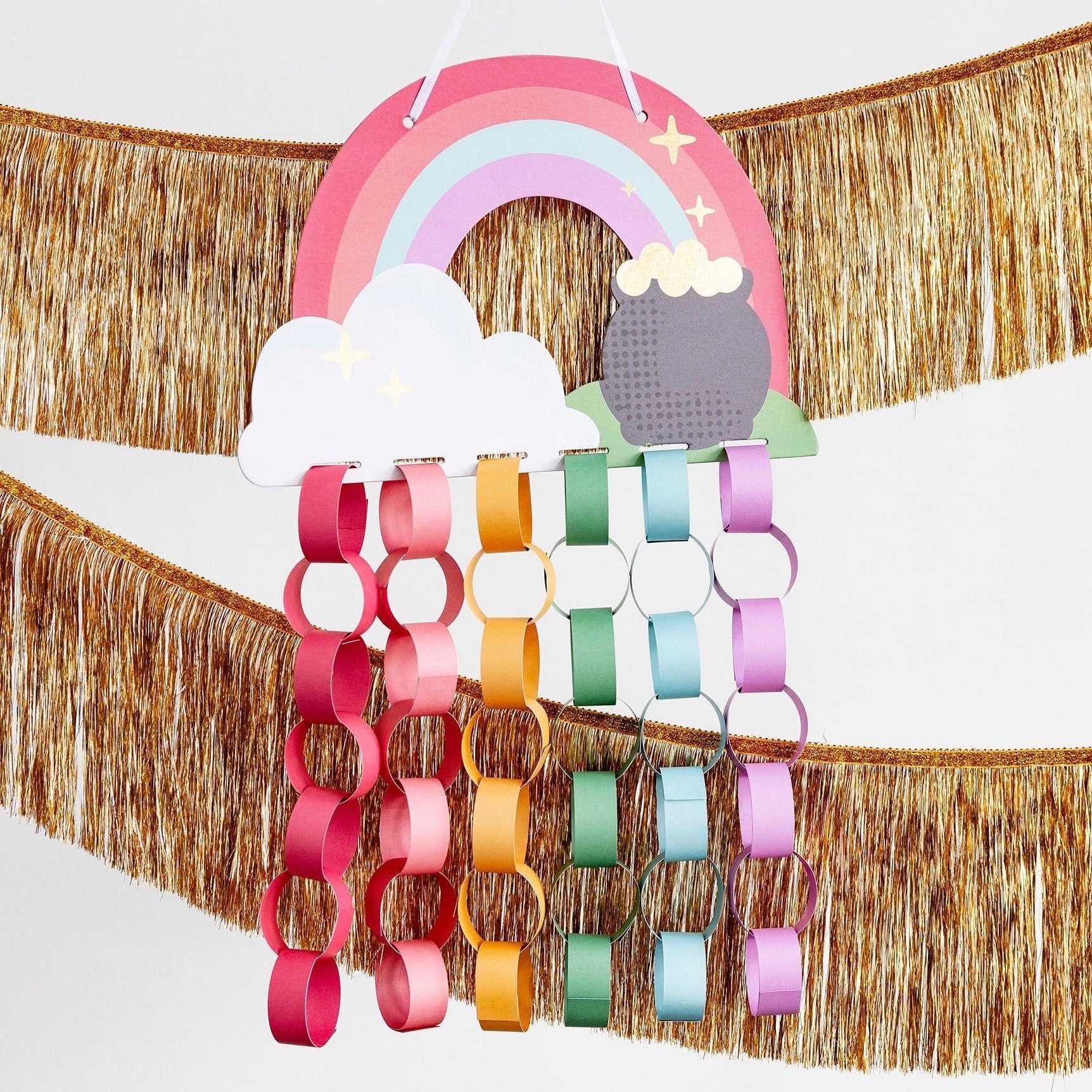 Rainbow Paper Chain Craft Kit - bubblegum market