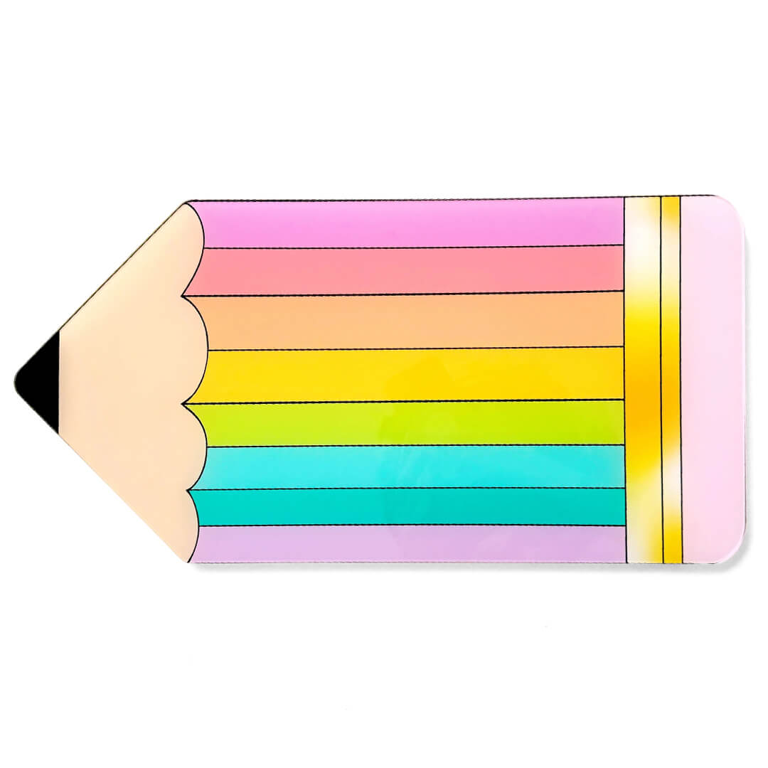 Rainbow Stripe Pencil Acrylic Serving Board - bubblegum market