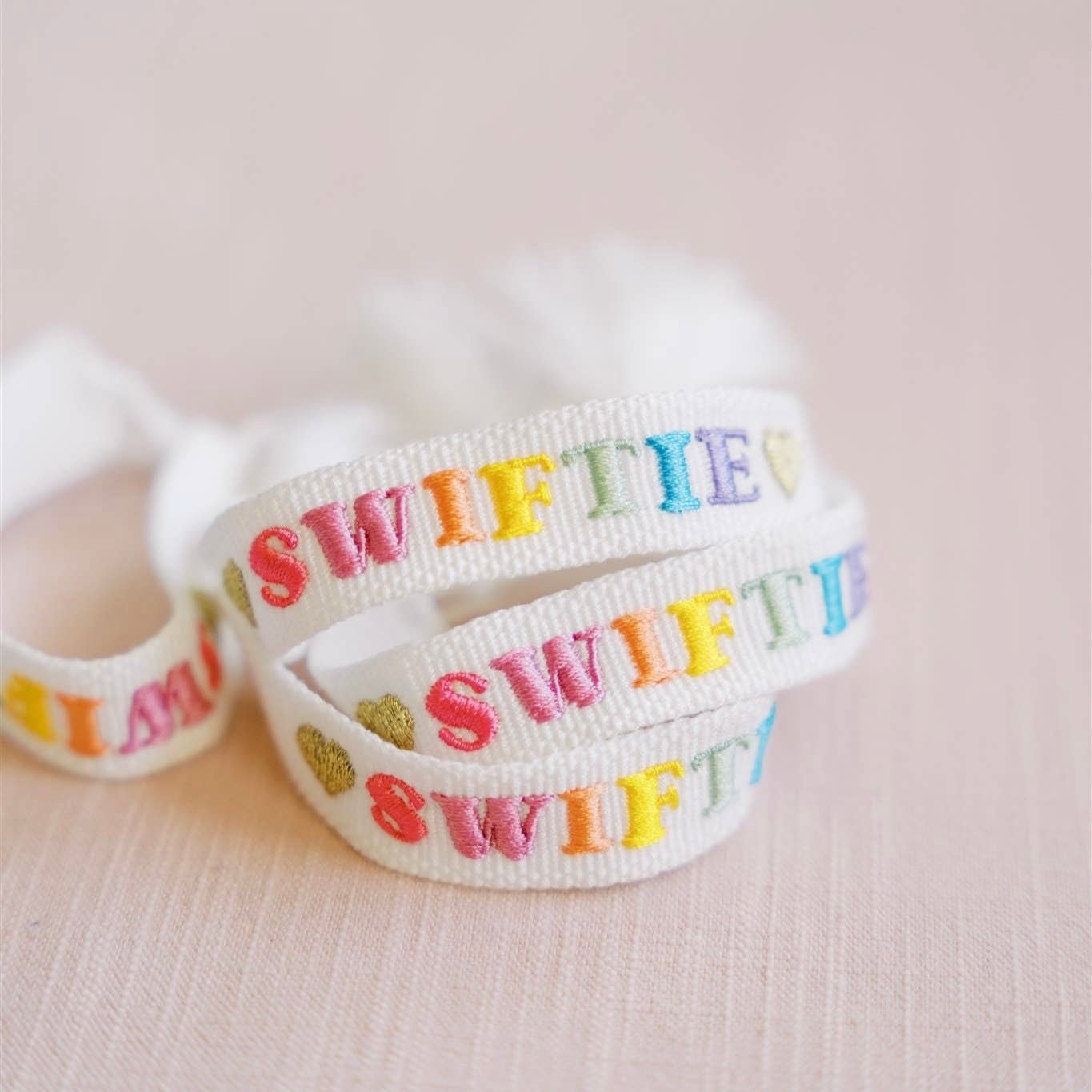Rainbow Swiftie Woven Bracelet - bubblegum market
