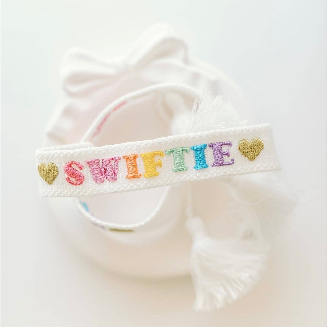Rainbow Swiftie Woven Bracelet - bubblegum market