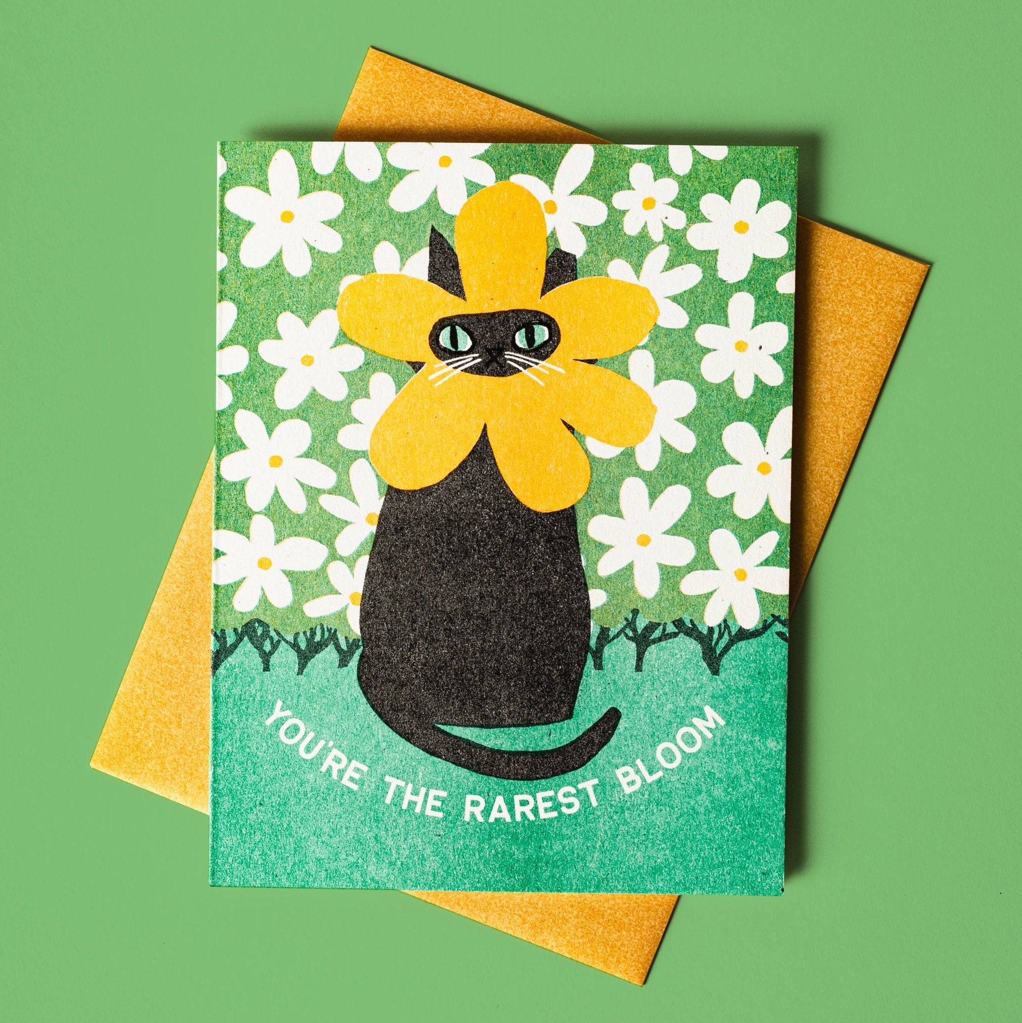 Rarest Bloom Risograph Greeting Card - bubblegum market