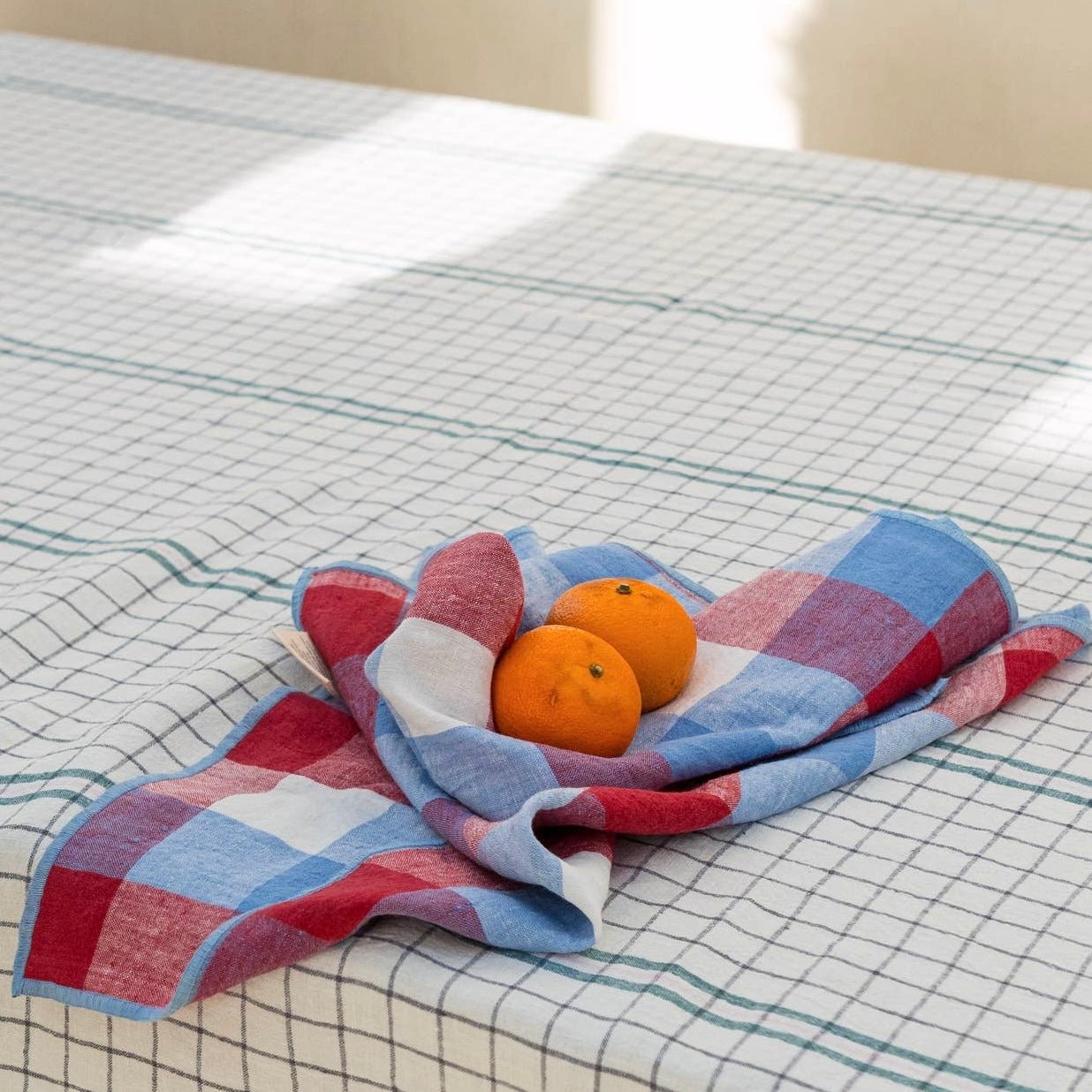 Red & Blue Checkered Napkin Set - bubblegum market