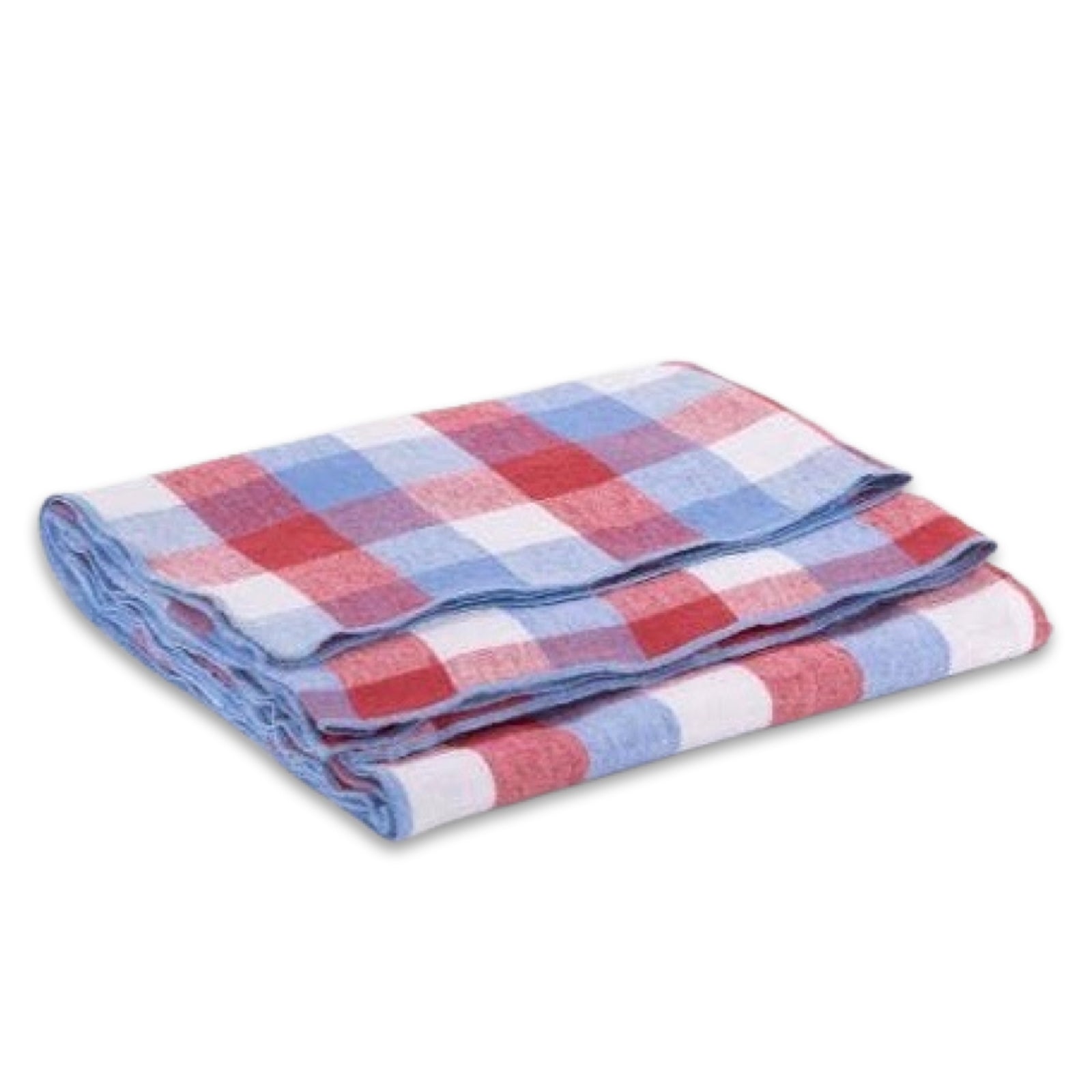 Red & Blue Checkered Tablecloth 100" - bubblegum market