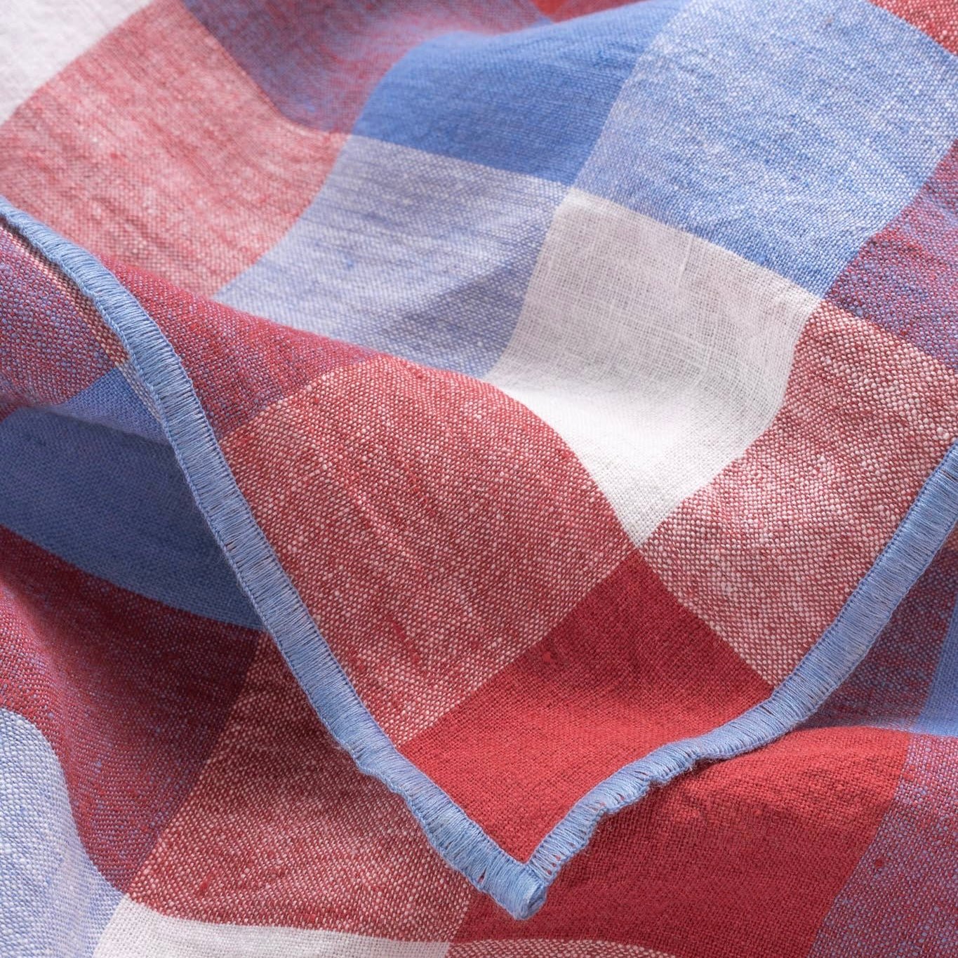 Red & Blue Checkered Tablecloth 100" - bubblegum market