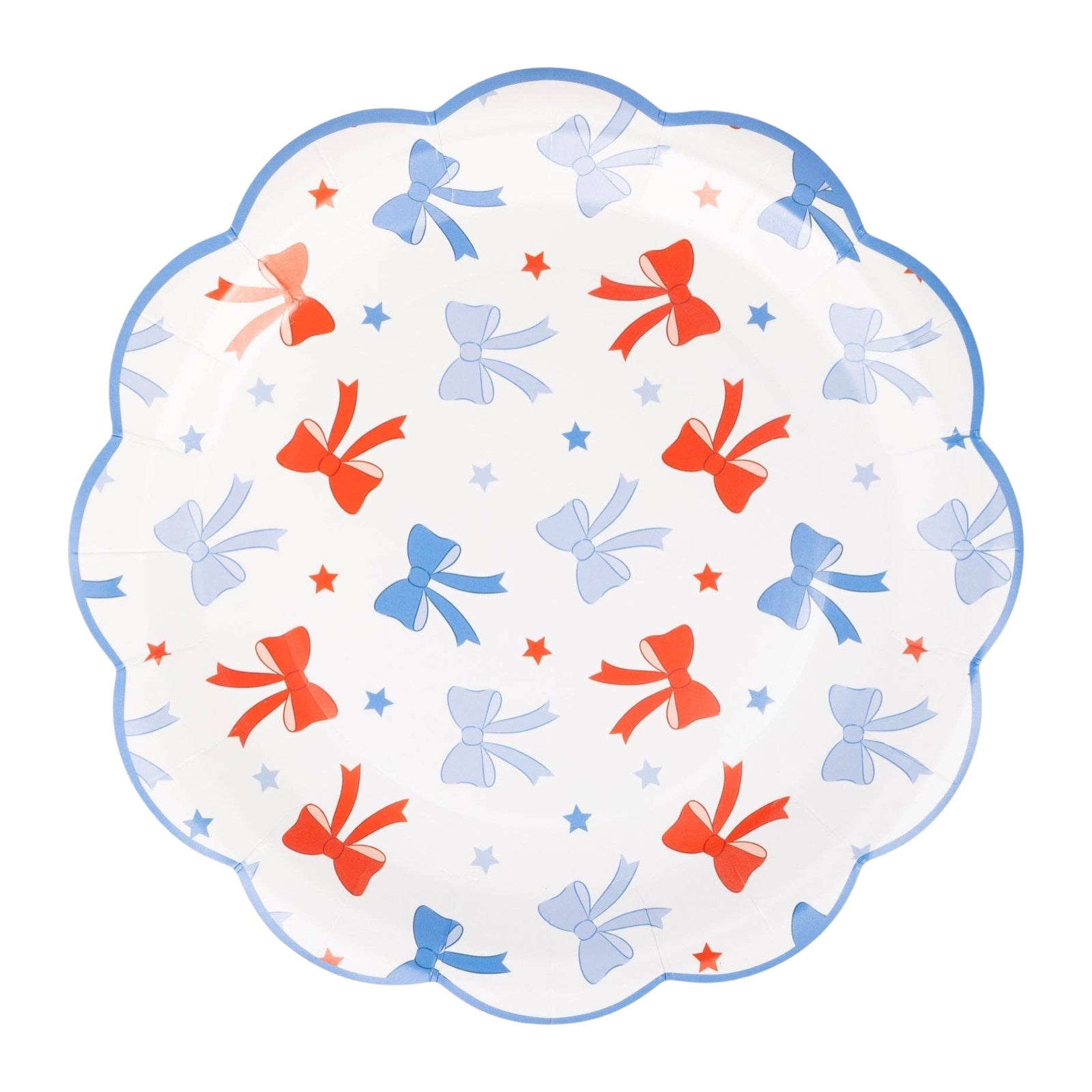 Red & Blue Summer Bow Plates 9" - bubblegum market