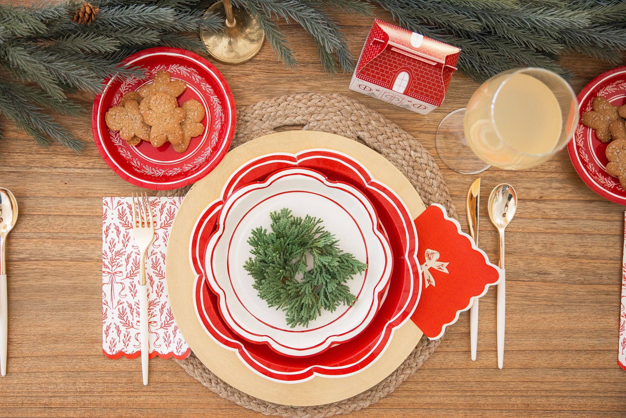 Red Bough Pattern Dinner Napkins - bubblegum market