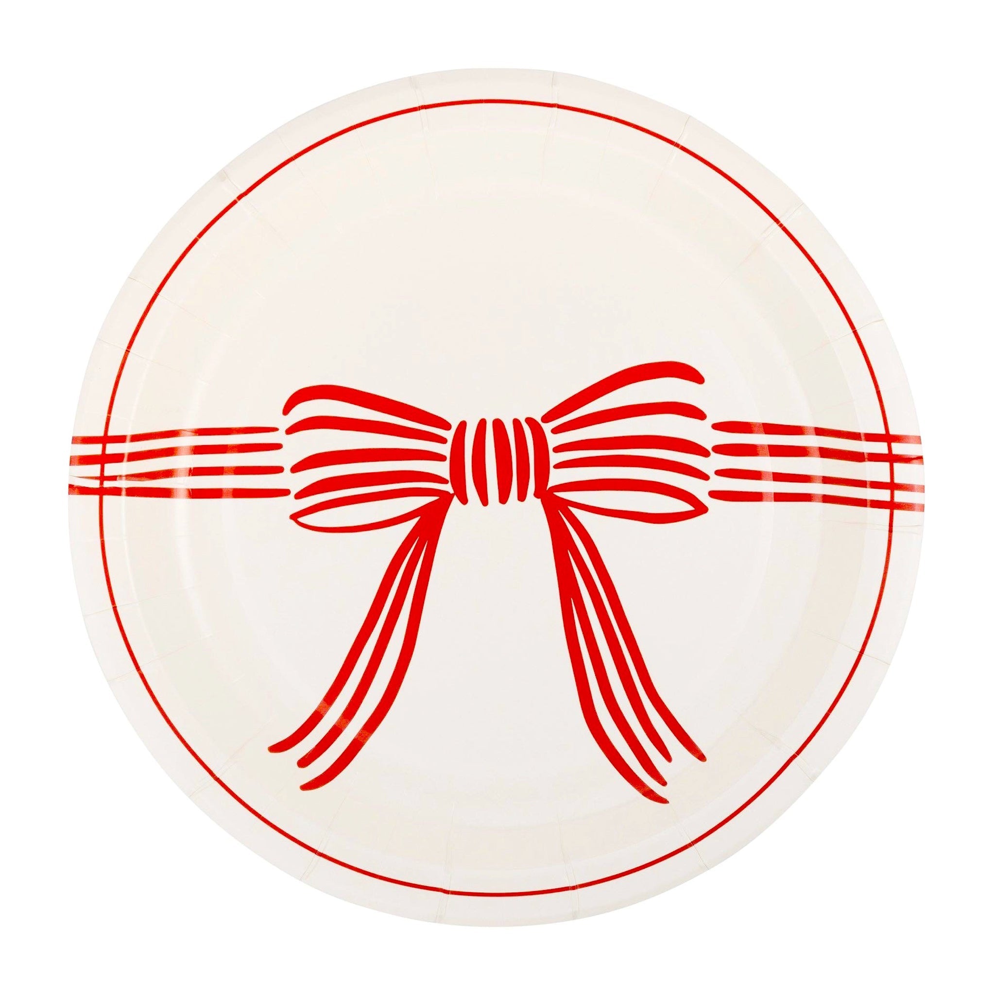 Red Bow Paper Plates 9" - bubblegum market