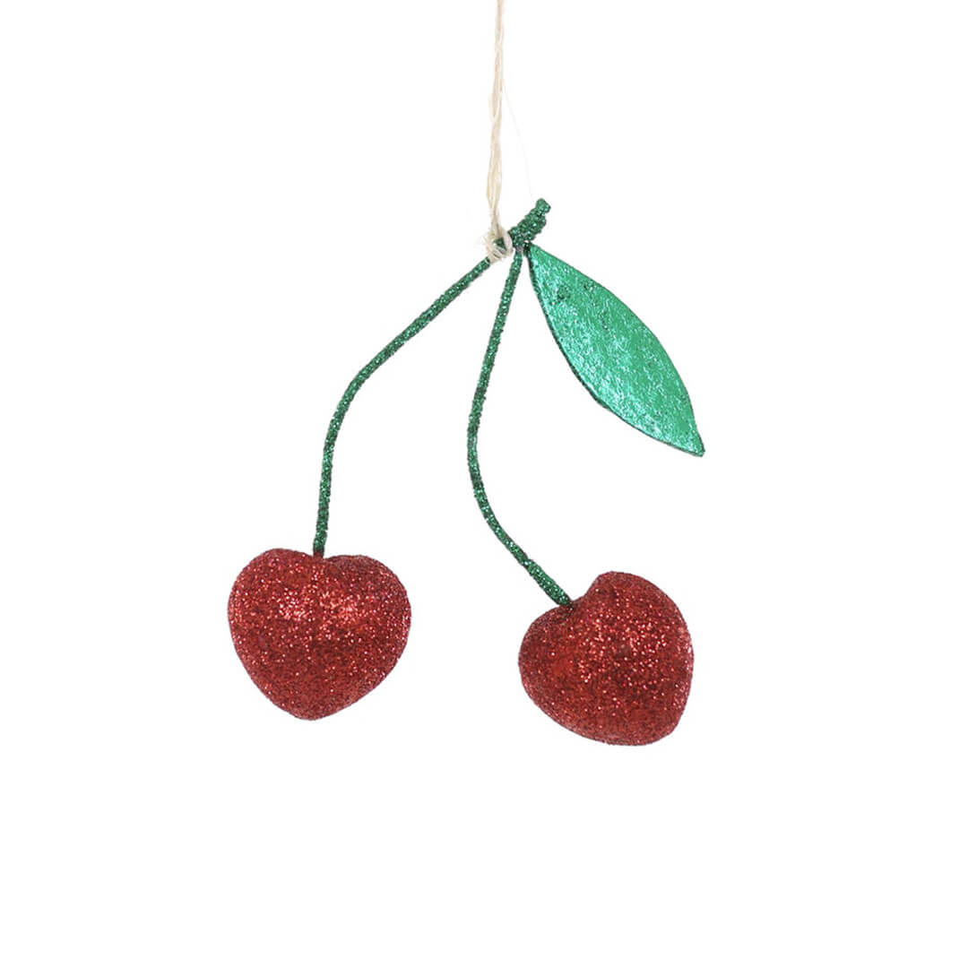 Red Cherry Hearts Ornament 3.5" - bubblegum market