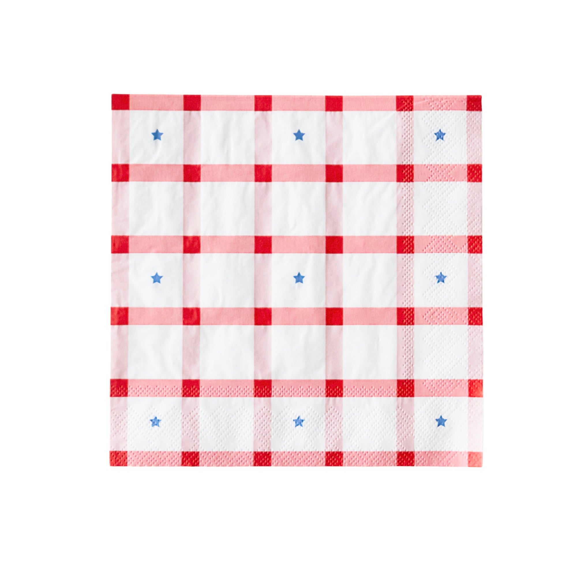 Red Gingham 4th of July Large Napkins - bubblegum market