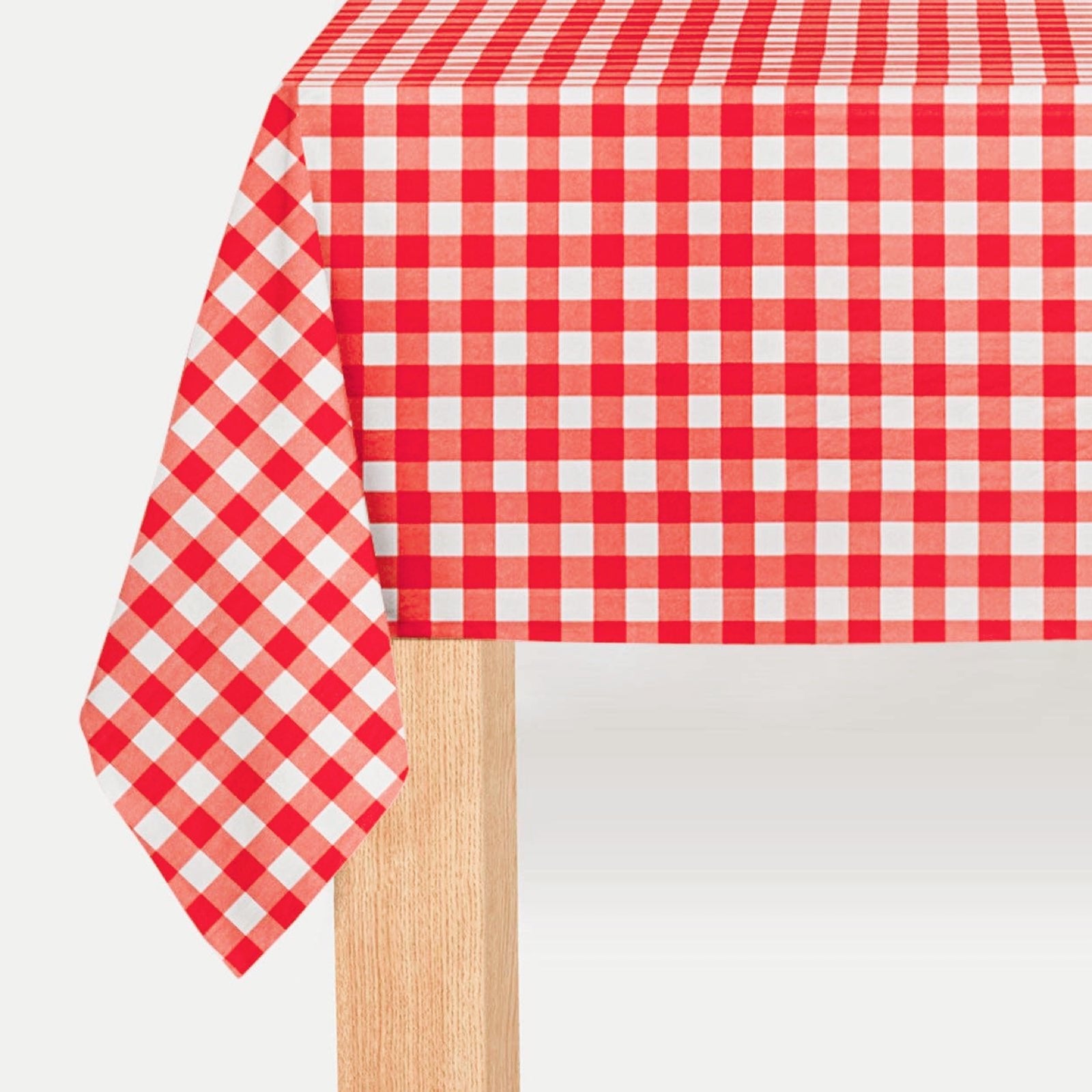 Red Gingham Paper Tablecloth - bubblegum market