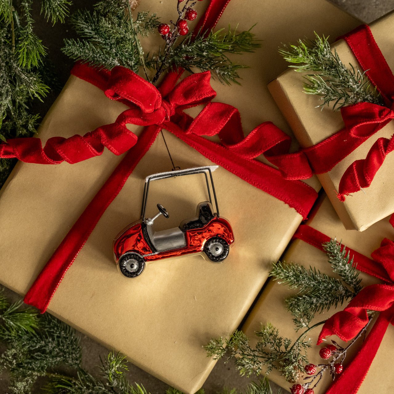 Red Golf Cart Ornament 3.5" - bubblegum market