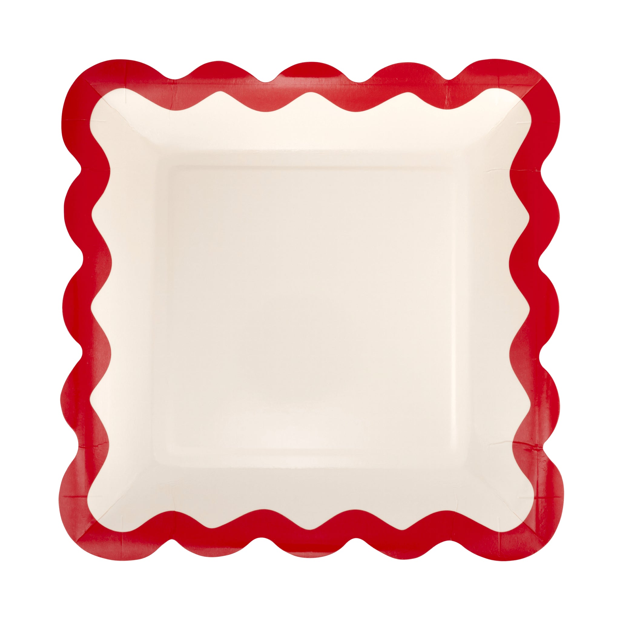 Red & Pink / Green & Mint Ric Rac Plates 9" - bubblegum market
