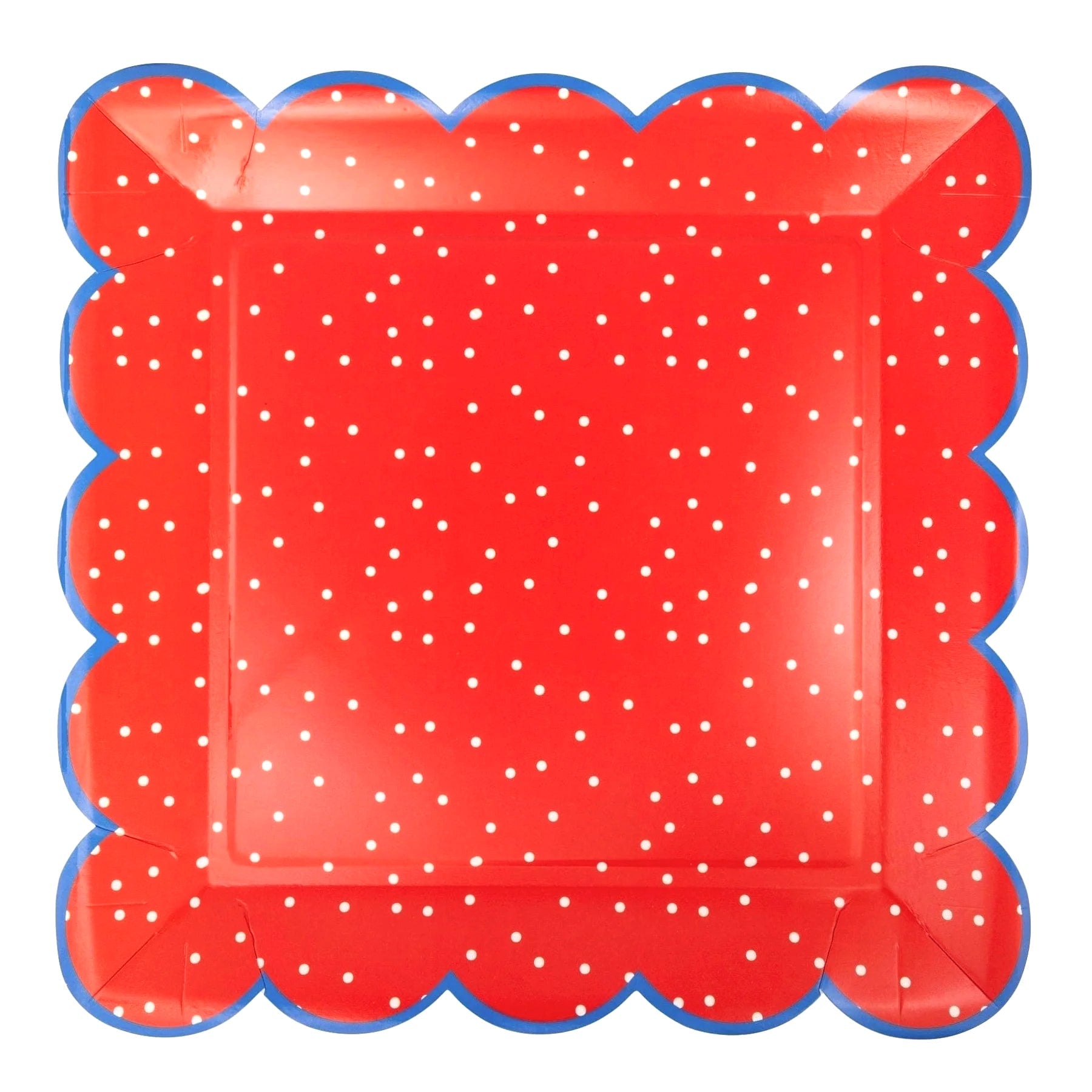 Red Polka Dot Paper Plates 10" - bubblegum market