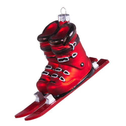 Red Ski Boots Ornament, 5.5" - bubblegum market