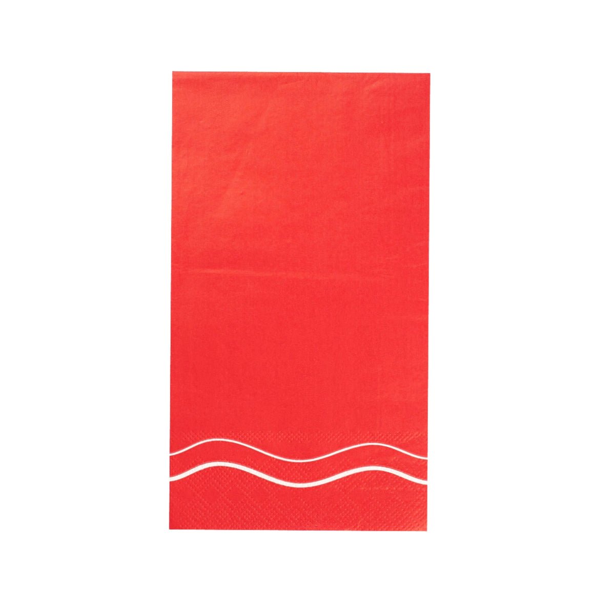 Red Wave Color Block Guest Towel Napkins - bubblegum market