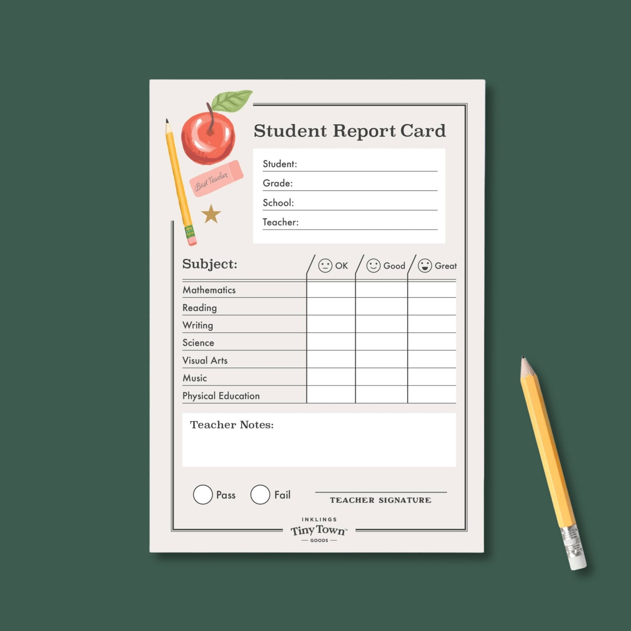 Report Card Play Notepad - bubblegum market