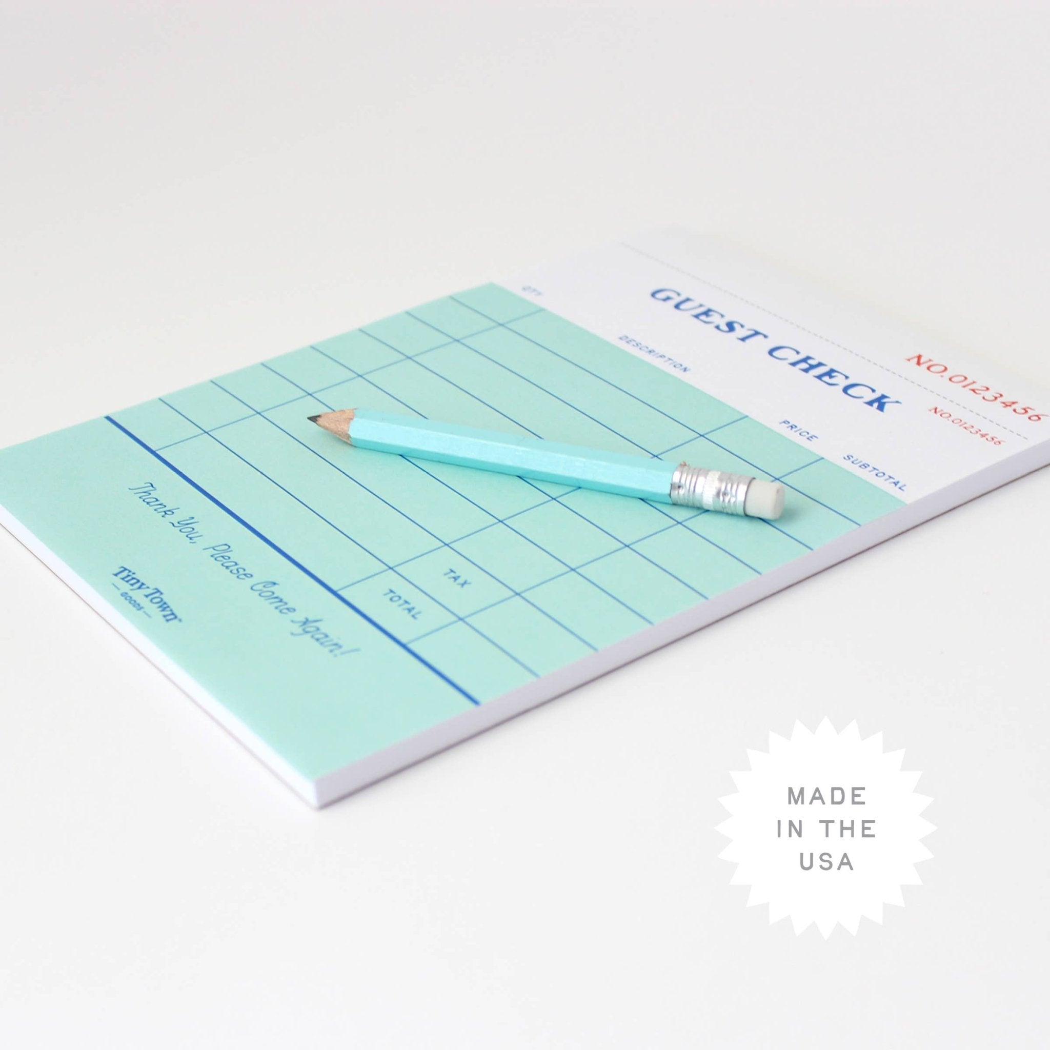 Restaurant Guest Check Play Notepad - bubblegum market