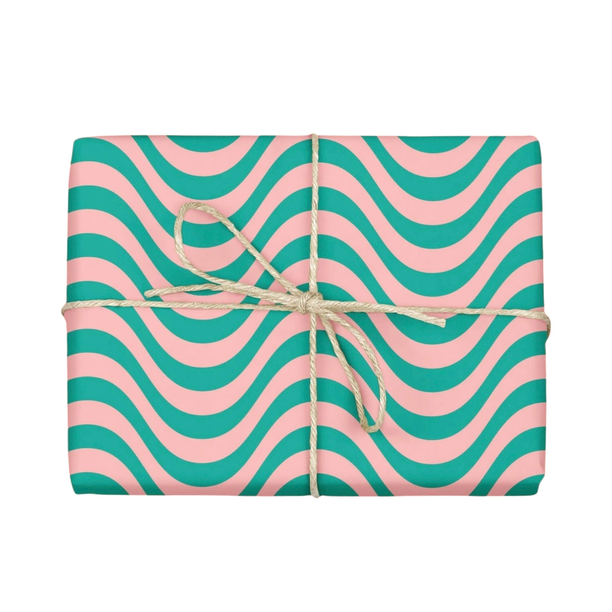 RETRO WAVE PATTERN Gift Wrap Sheets (Roll of 3) - bubblegum market