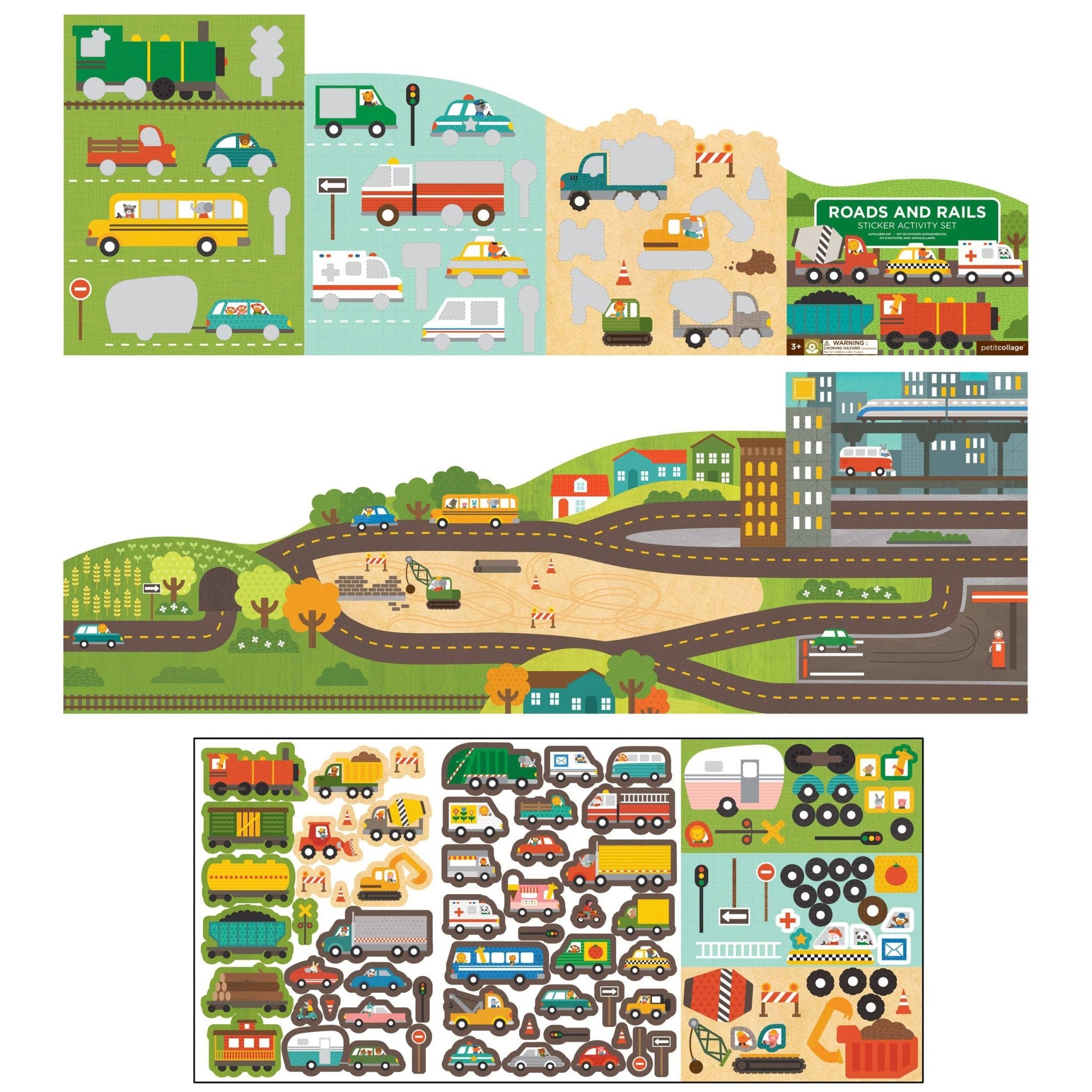 Roads & Rails Sticker Activity Set - bubblegum market