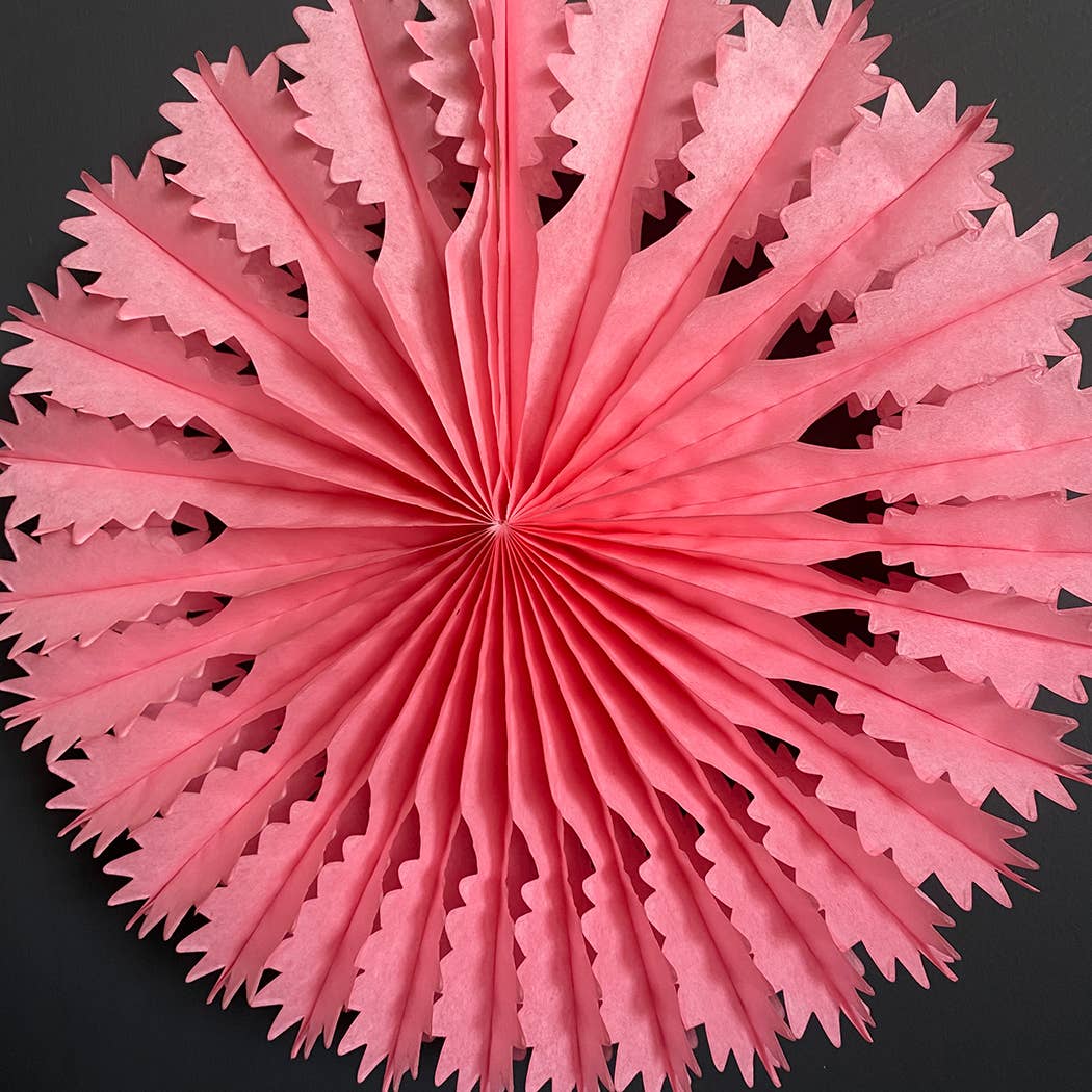 Rose Pink Paper Fan 12" - bubblegum market