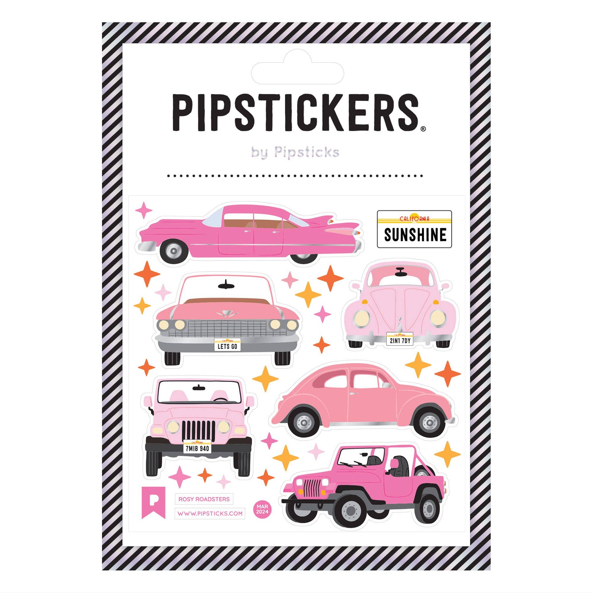 Rosy Roadsters Stickers - bubblegum market
