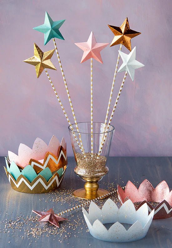 Royal Crown & Magical Papermache Wand - bubblegum market
