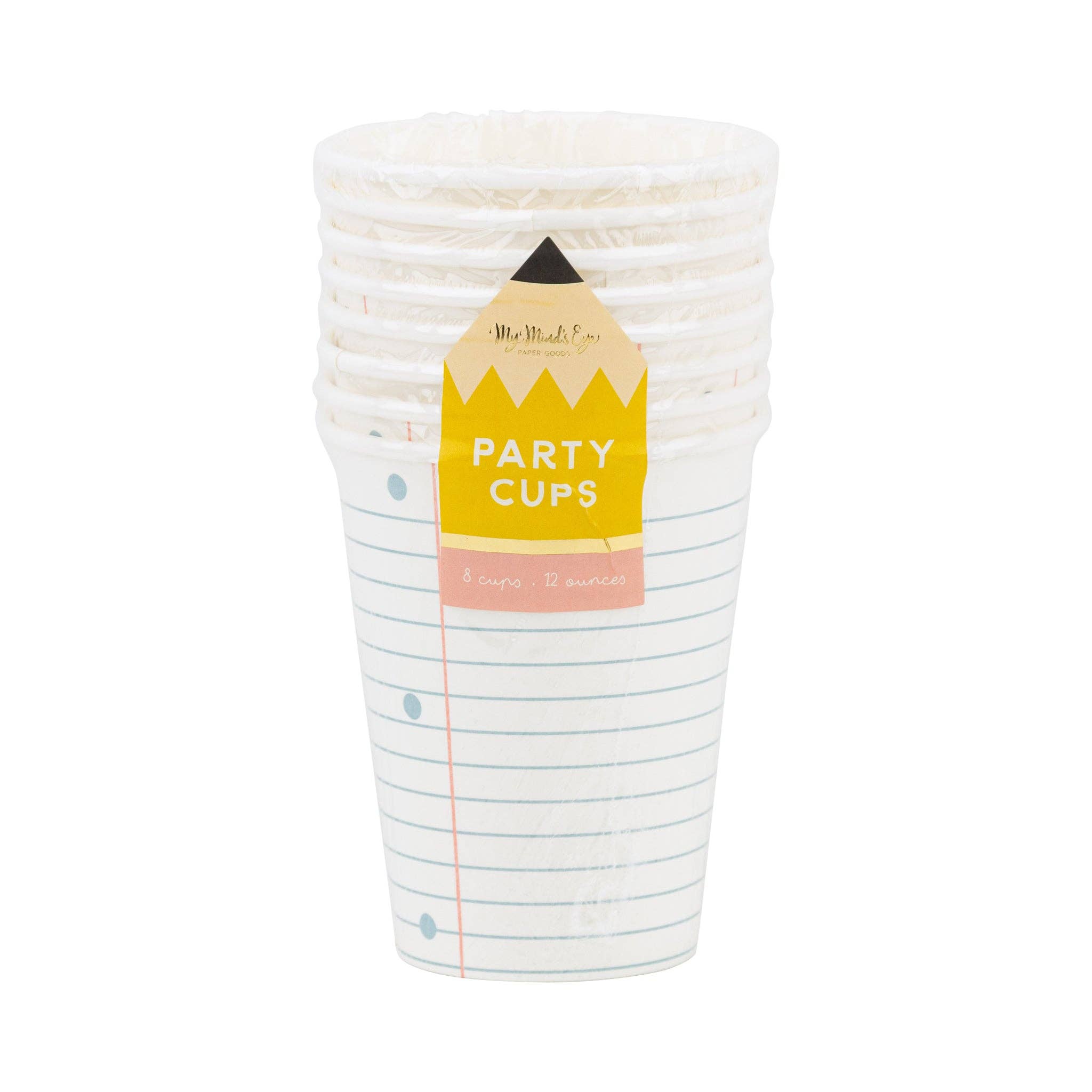Ruled Paper Paper Cups - bubblegum market