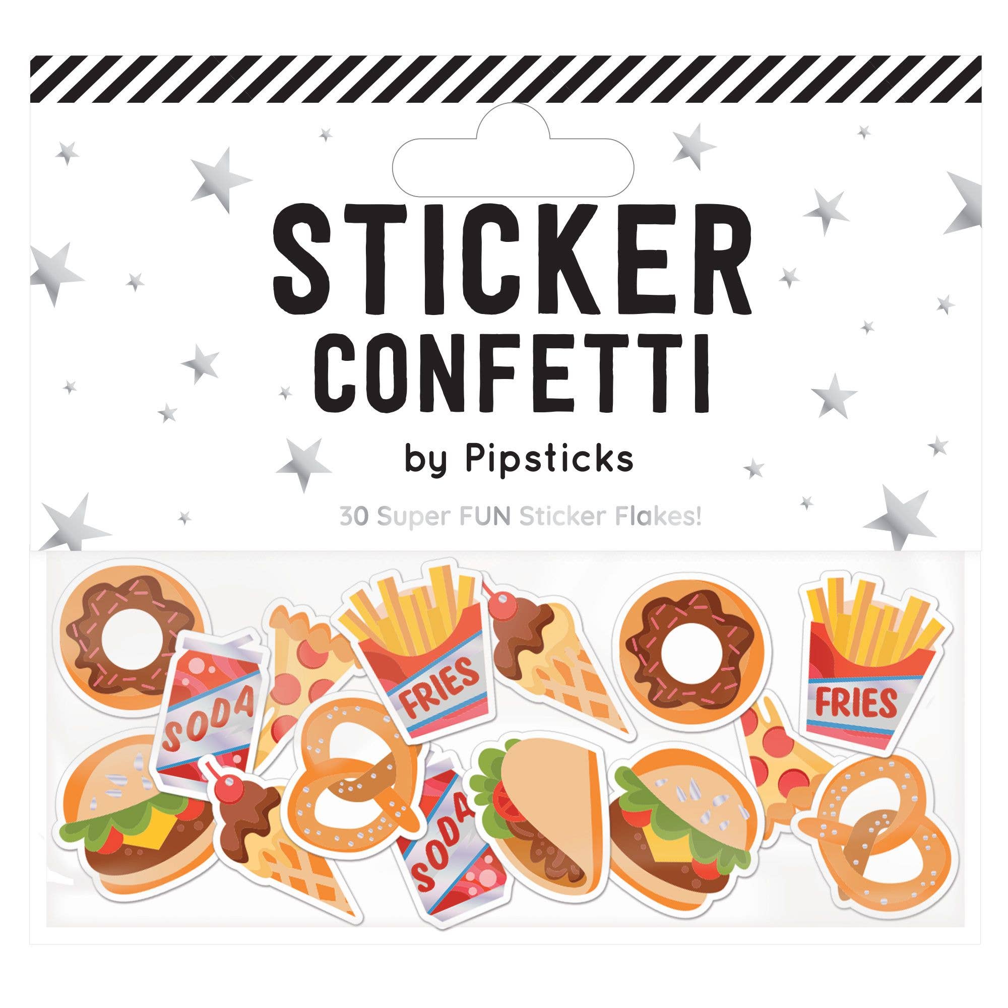 Running On Fast Food Sticker Confetti - bubblegum market