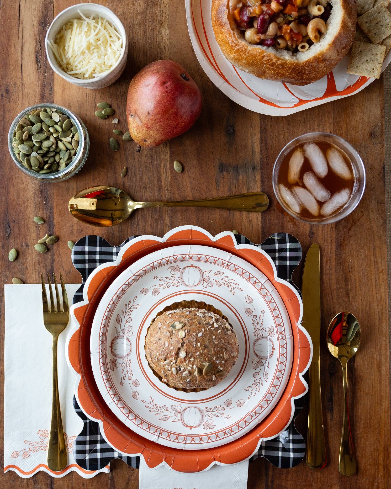 Rust Scalloped Paper Plates 10" - bubblegum market