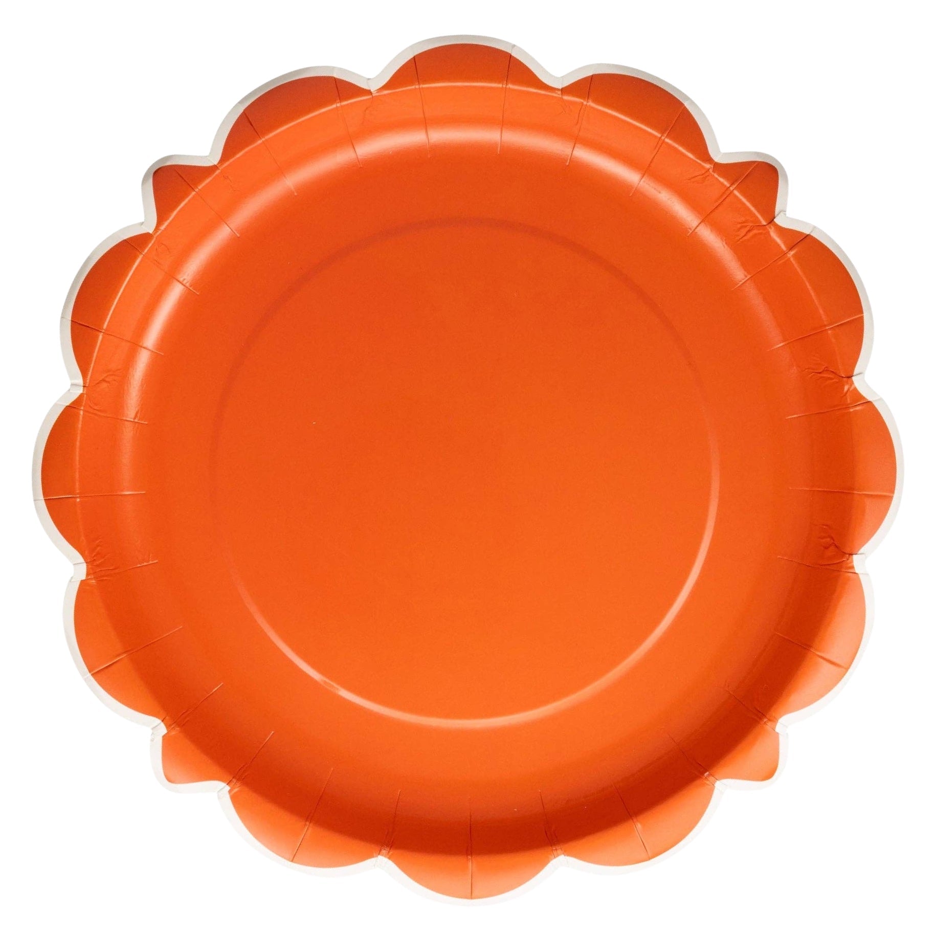 Rust Scalloped Paper Plates 10" - bubblegum market