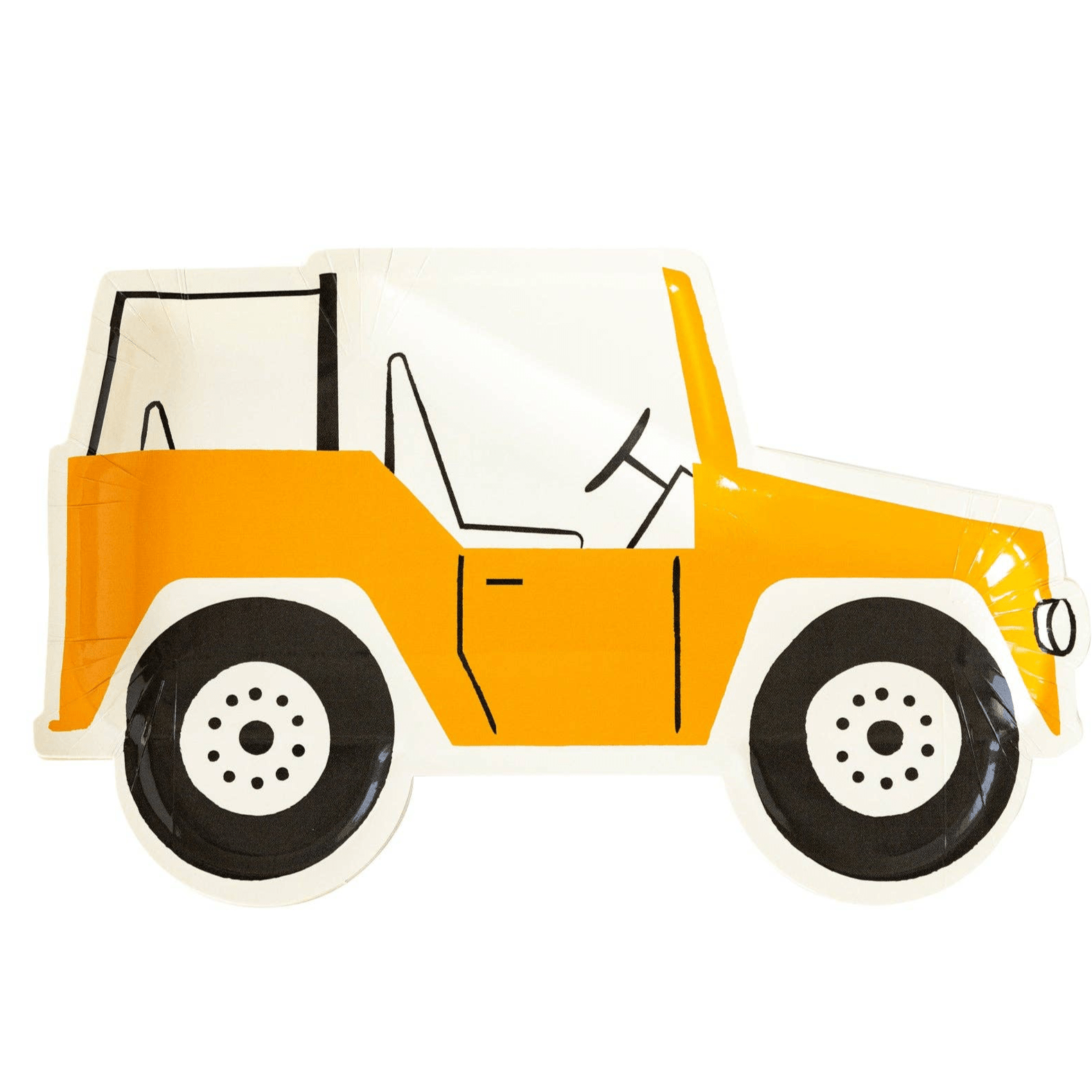 Safari Jeep - Shaped Paper Plates 12" - bubblegum market