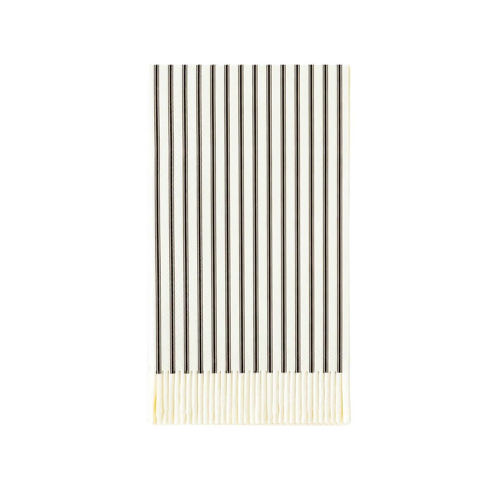 Salem Apothecary Black Ticking Fringe Dinner Napkins - bubblegum market