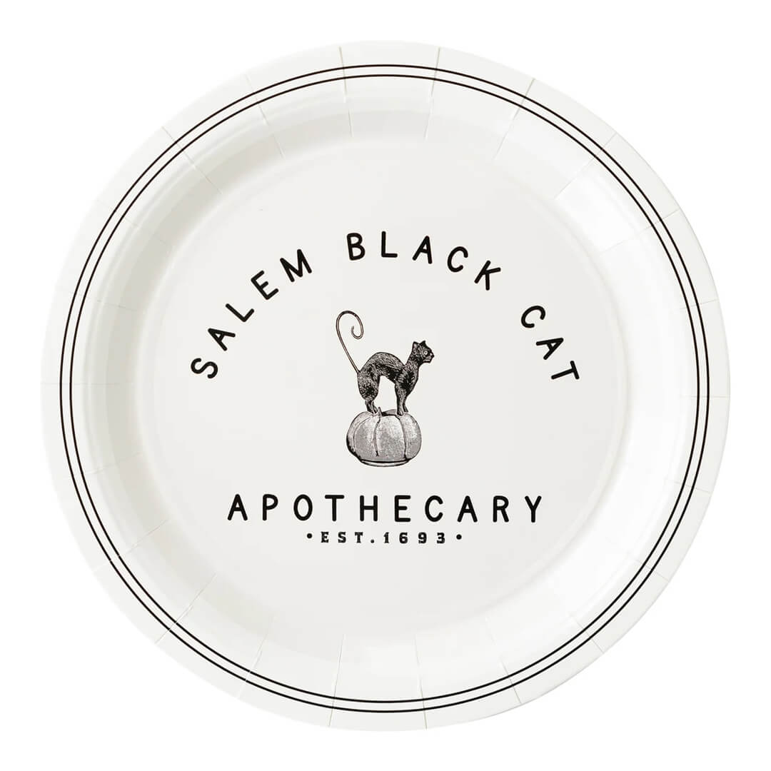 Salem Apothecary Halloween Cat Plates 9" - bubblegum market